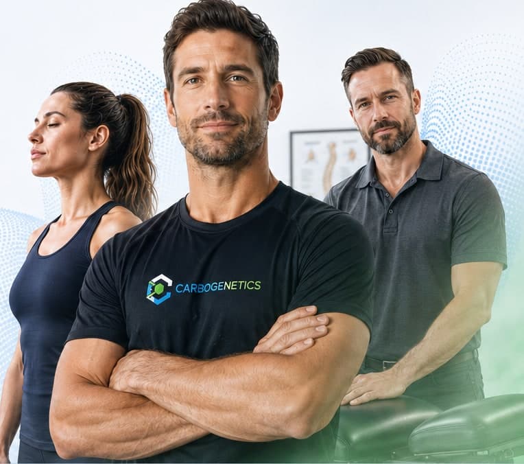 Carbogenetics affiliates: a coach, a wellness practitioner, and a health professional