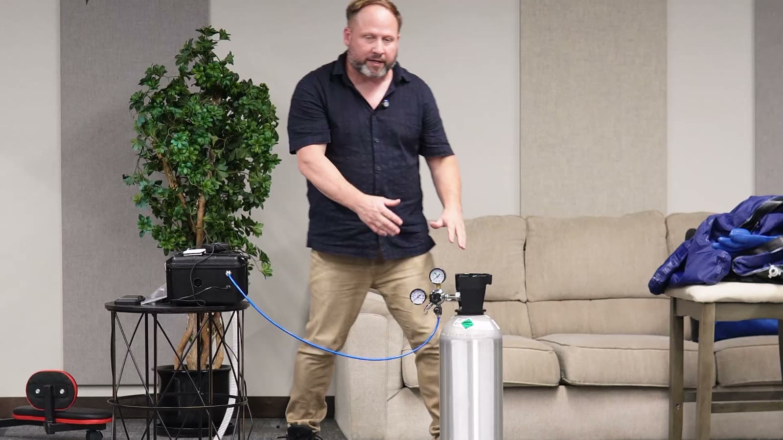 Turning the tank on from the side