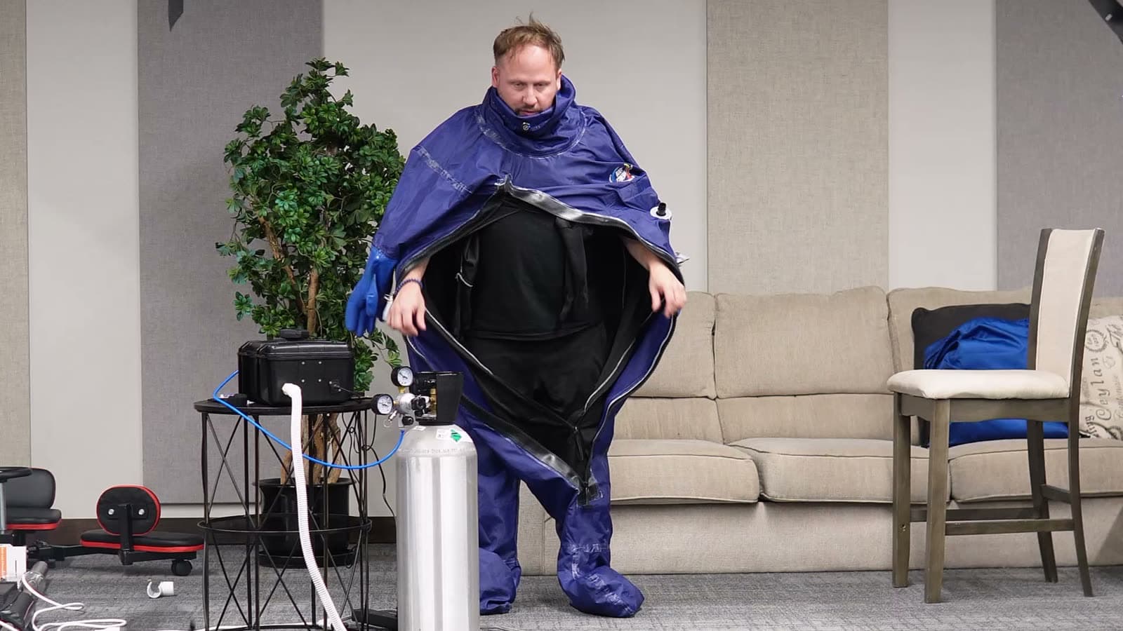 Shaking the CO2 out of the suit
