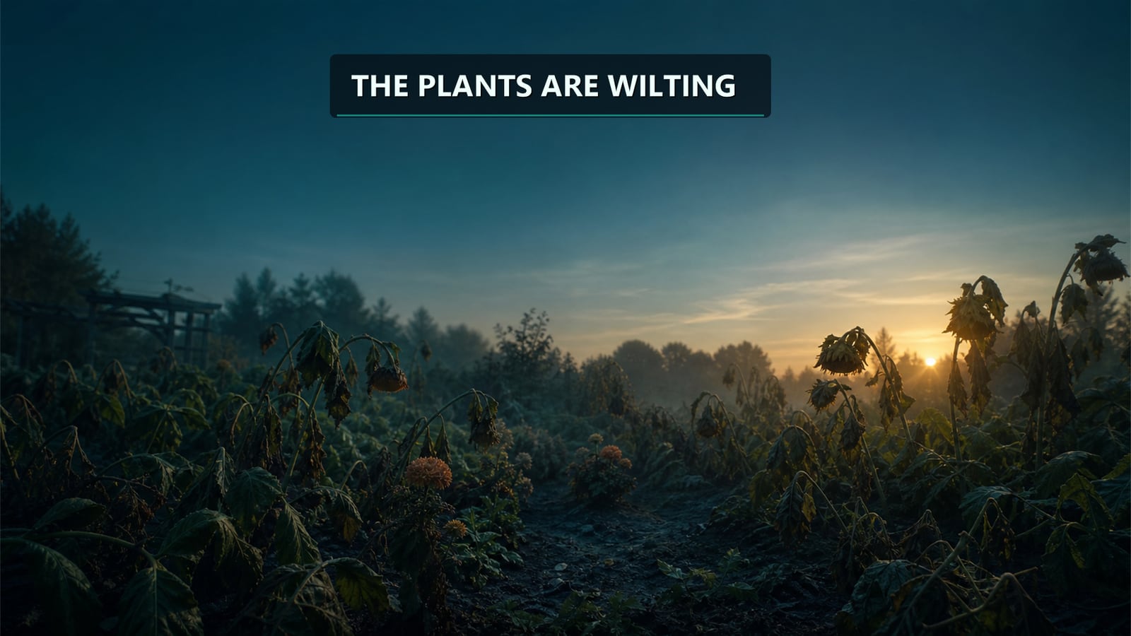 Illustration — a wilting garden as a metaphor for failing terrain