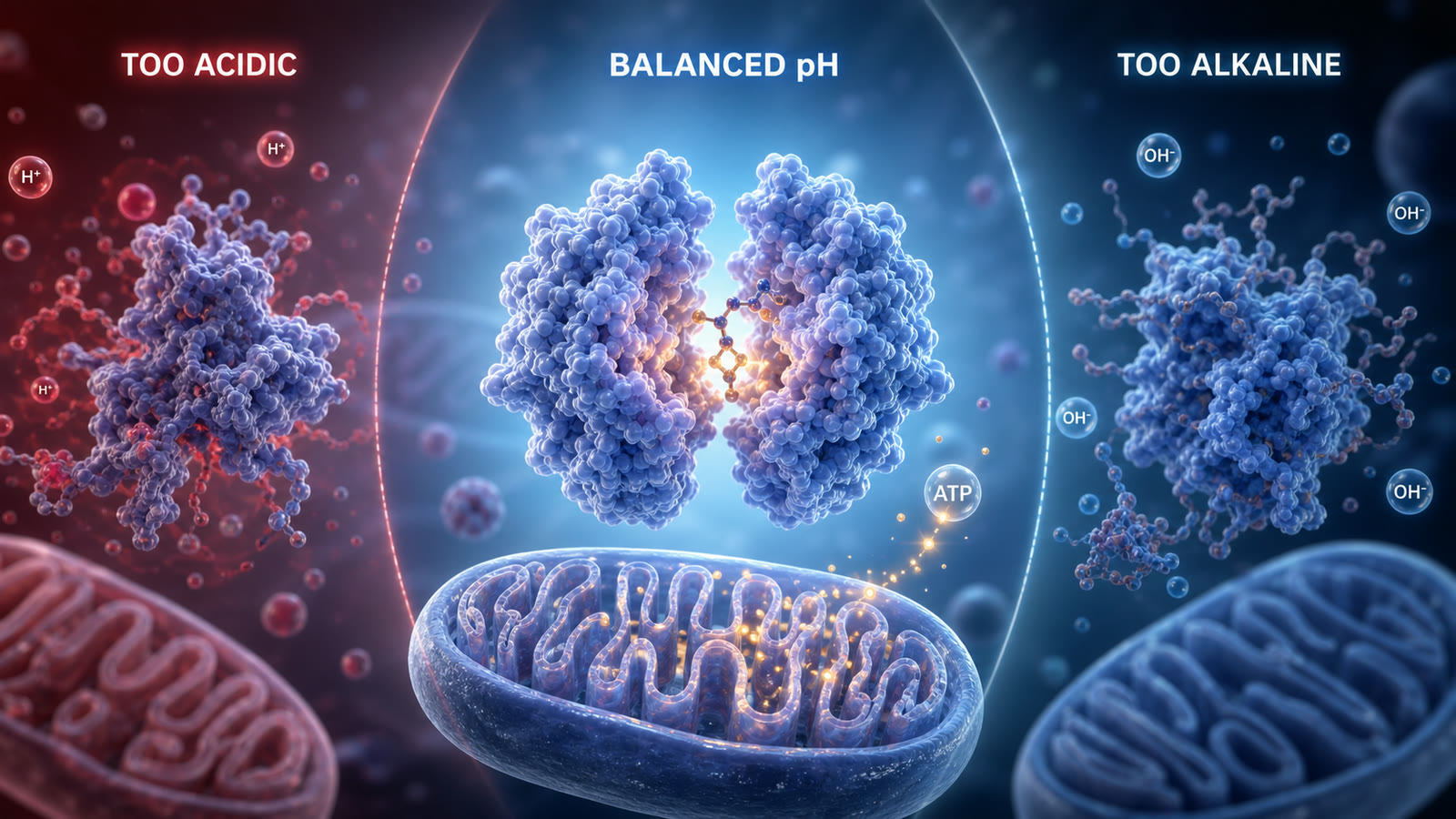 Enzyme activity across a regulated physiological pH range