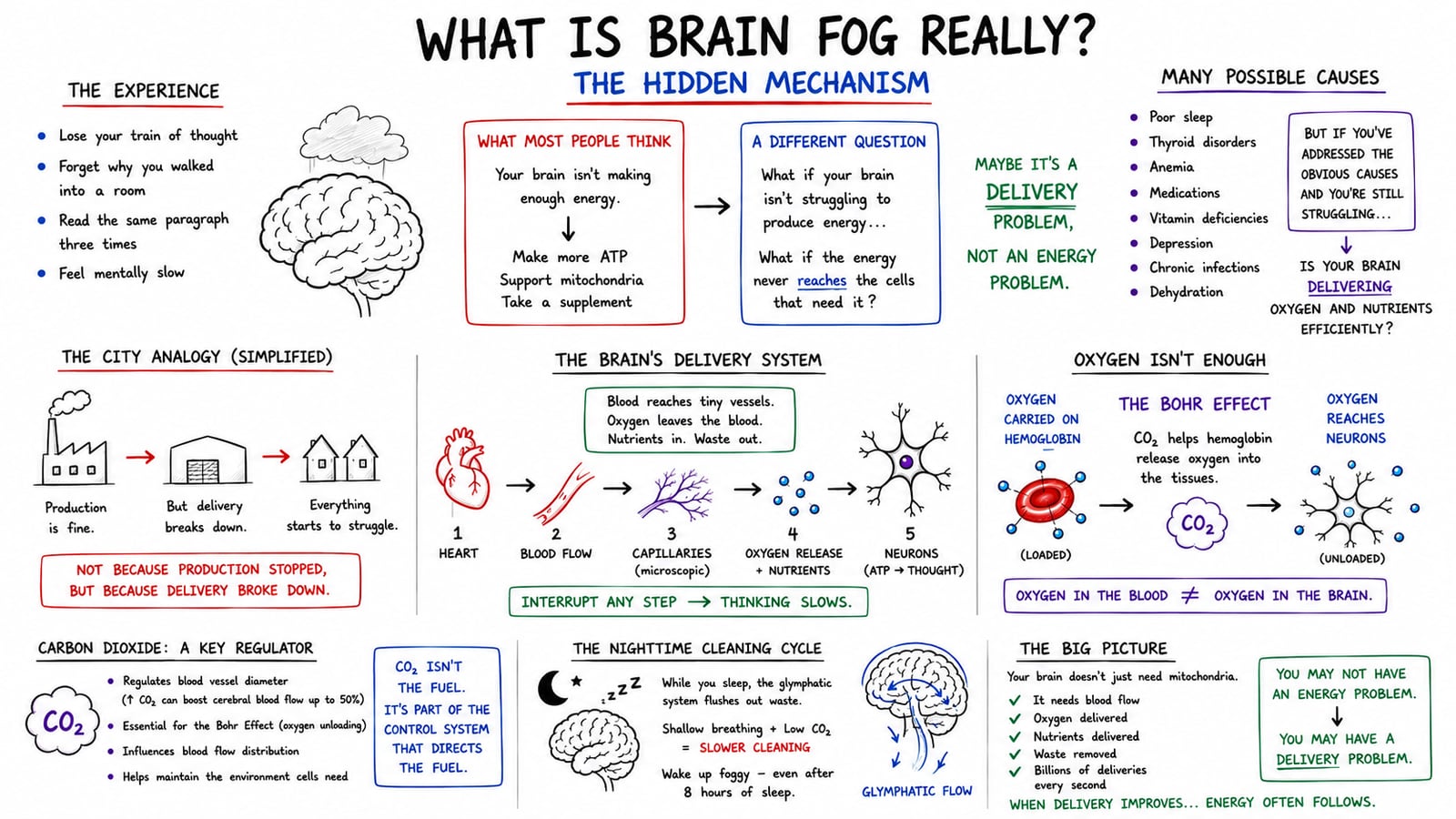 Whiteboard summary — brain fog and the hidden delivery problem