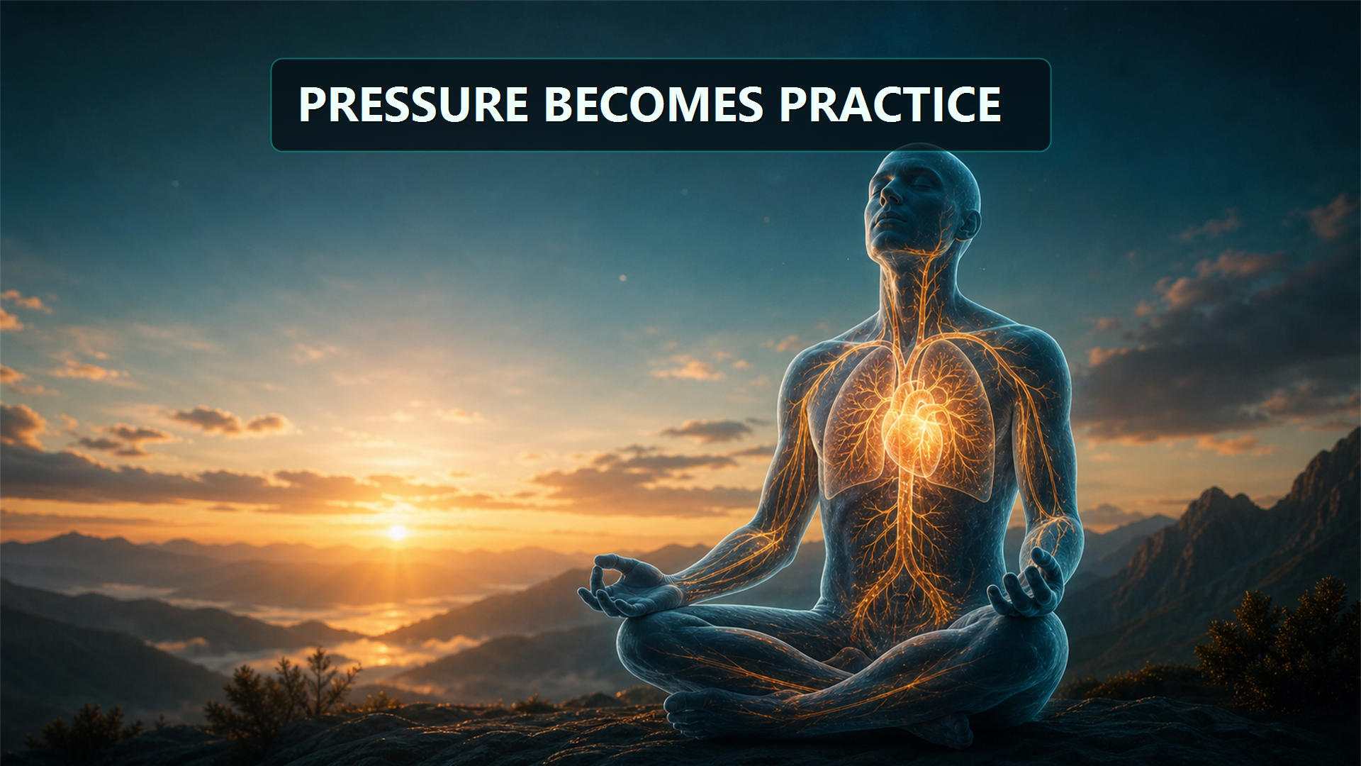 A calm breath restoring flow: pressure becomes practice