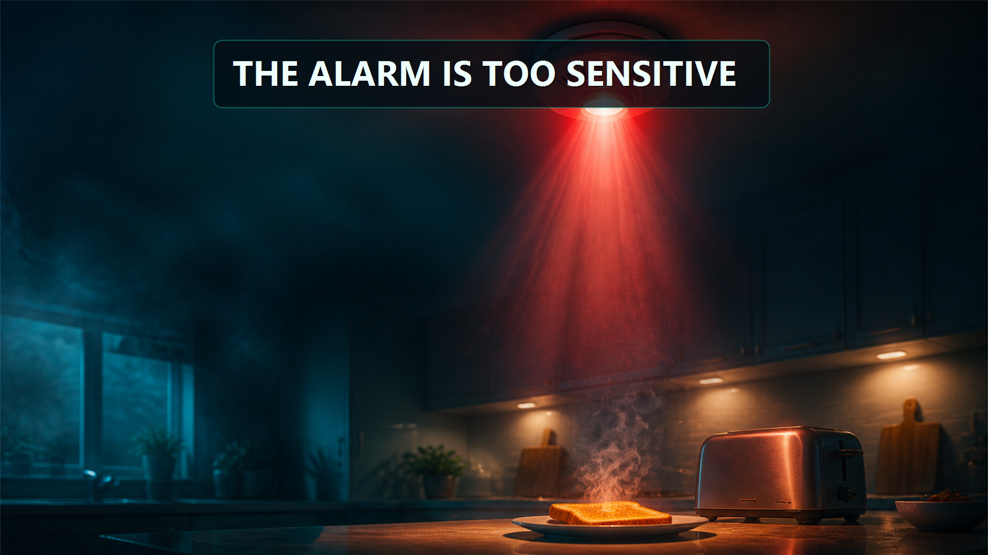 An oversensitive smoke alarm as a metaphor for a reactive nervous system