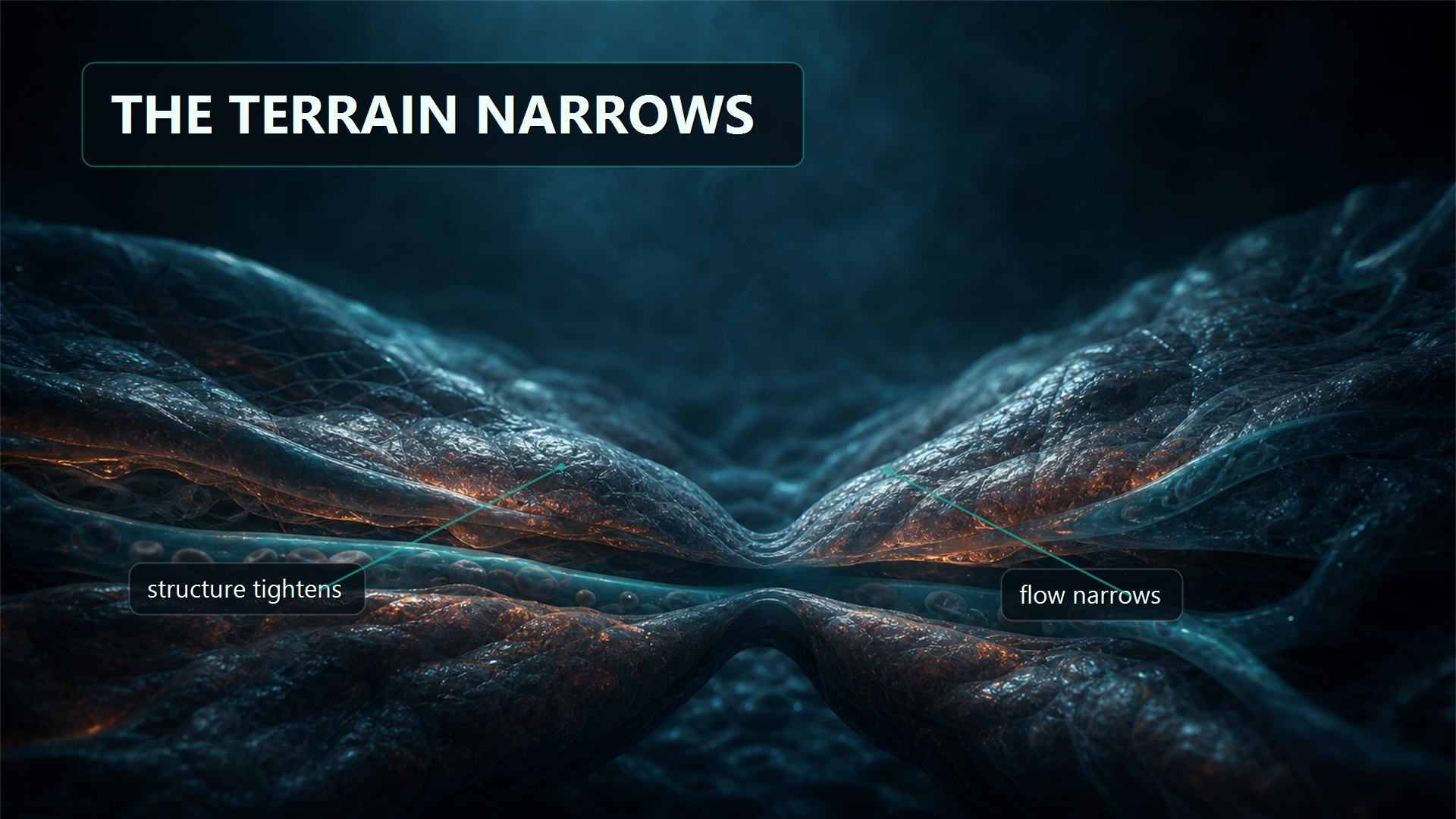 The internal terrain narrowing as CO2 tolerance drops